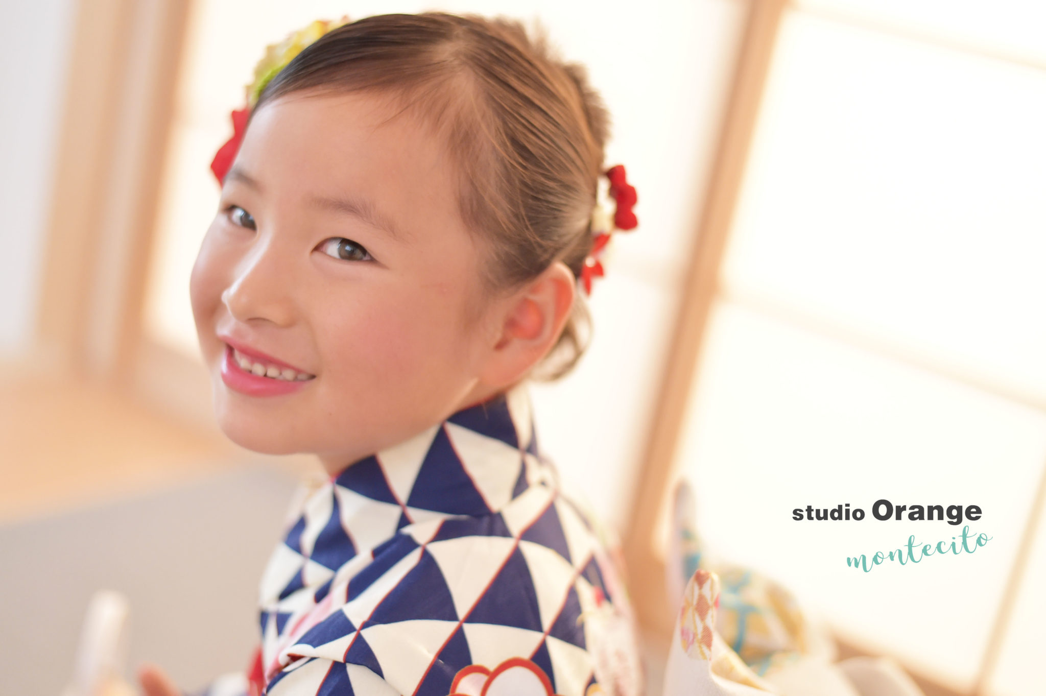 3姉妹の7歳の七五三