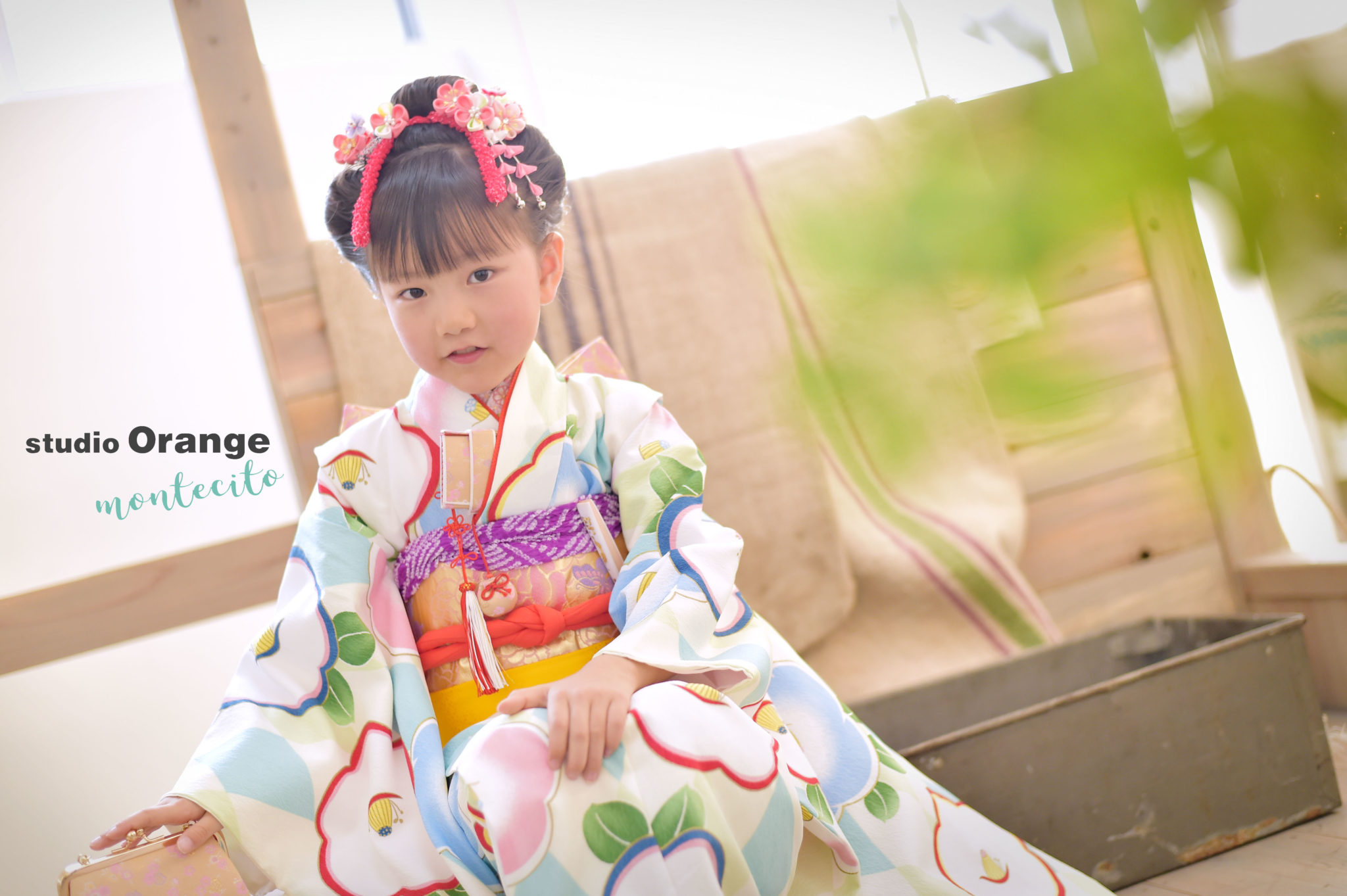 七五三ヘア　日本髪の前日の準備