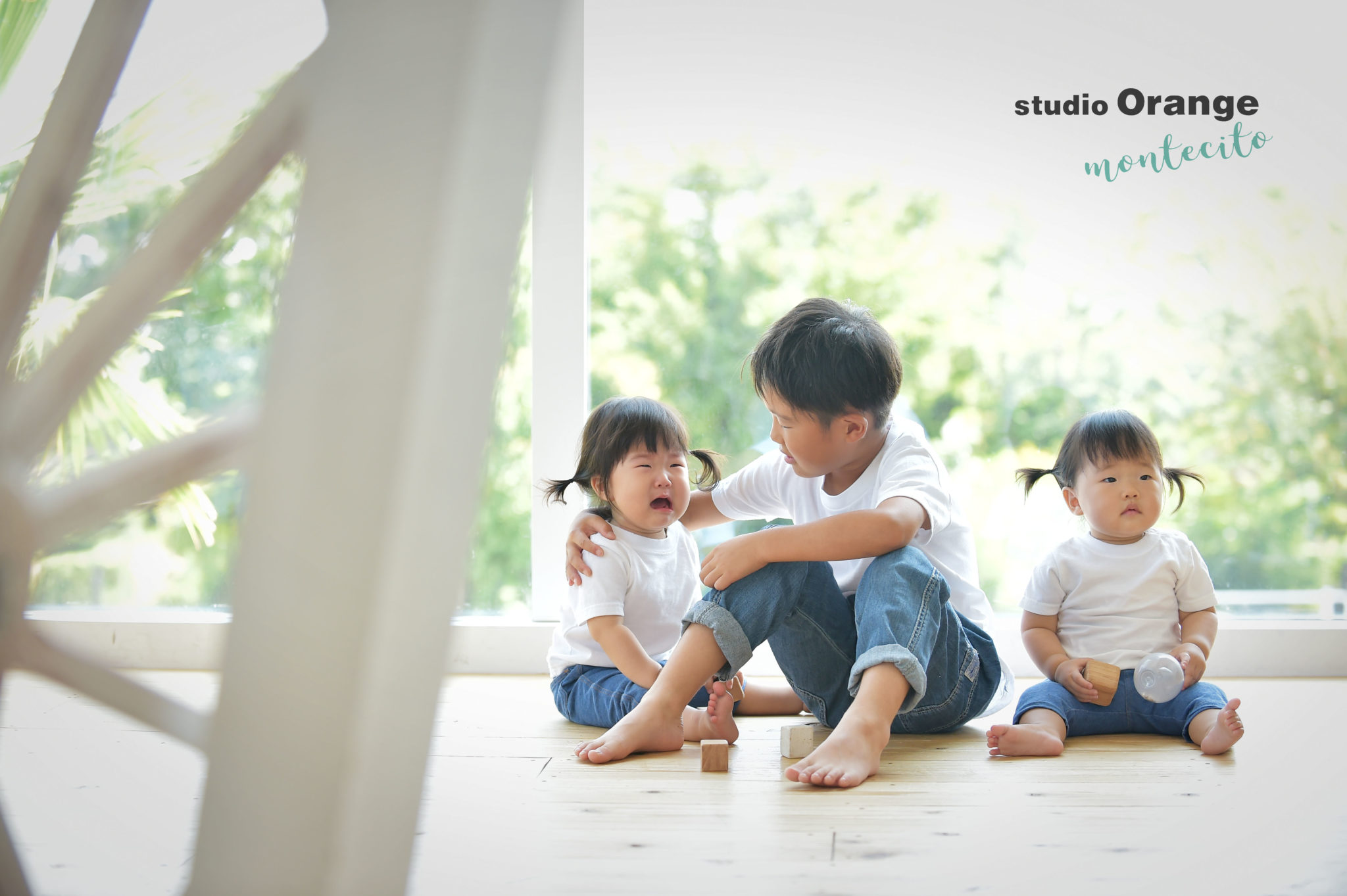 宝塚市から1歳の双子のお誕生日写真撮影