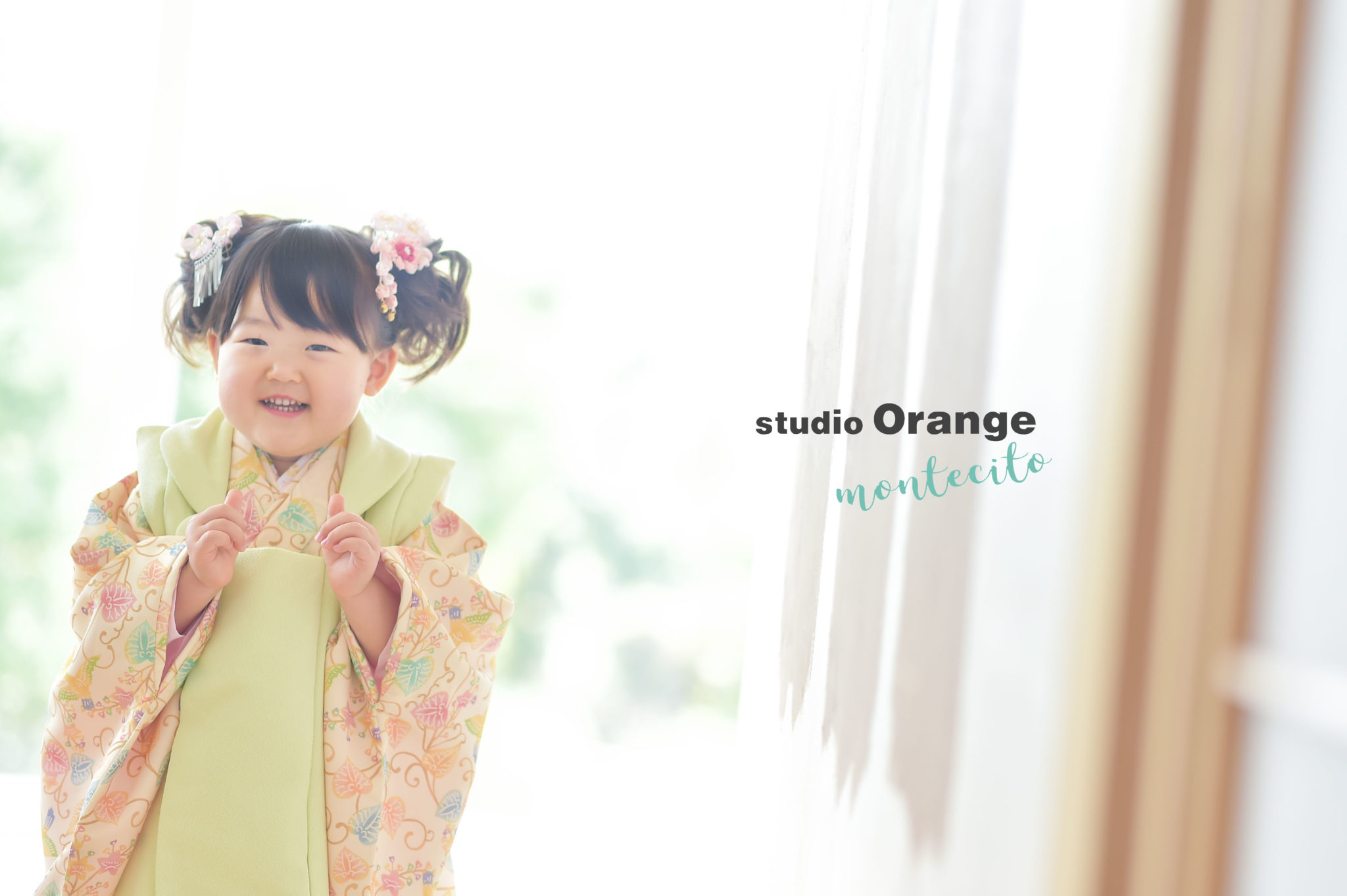 三田市から新作オリジナル着物で３歳女の子の七五三撮影