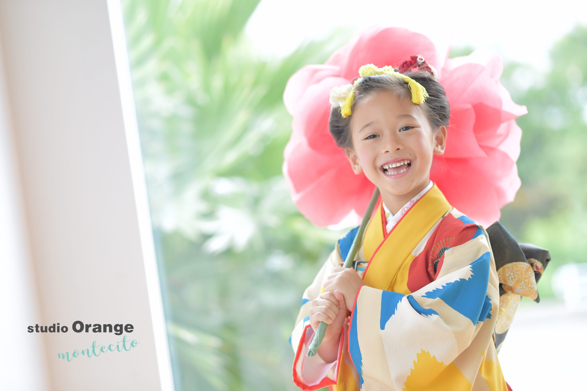 日本髪で７歳女の子の七五三前撮り