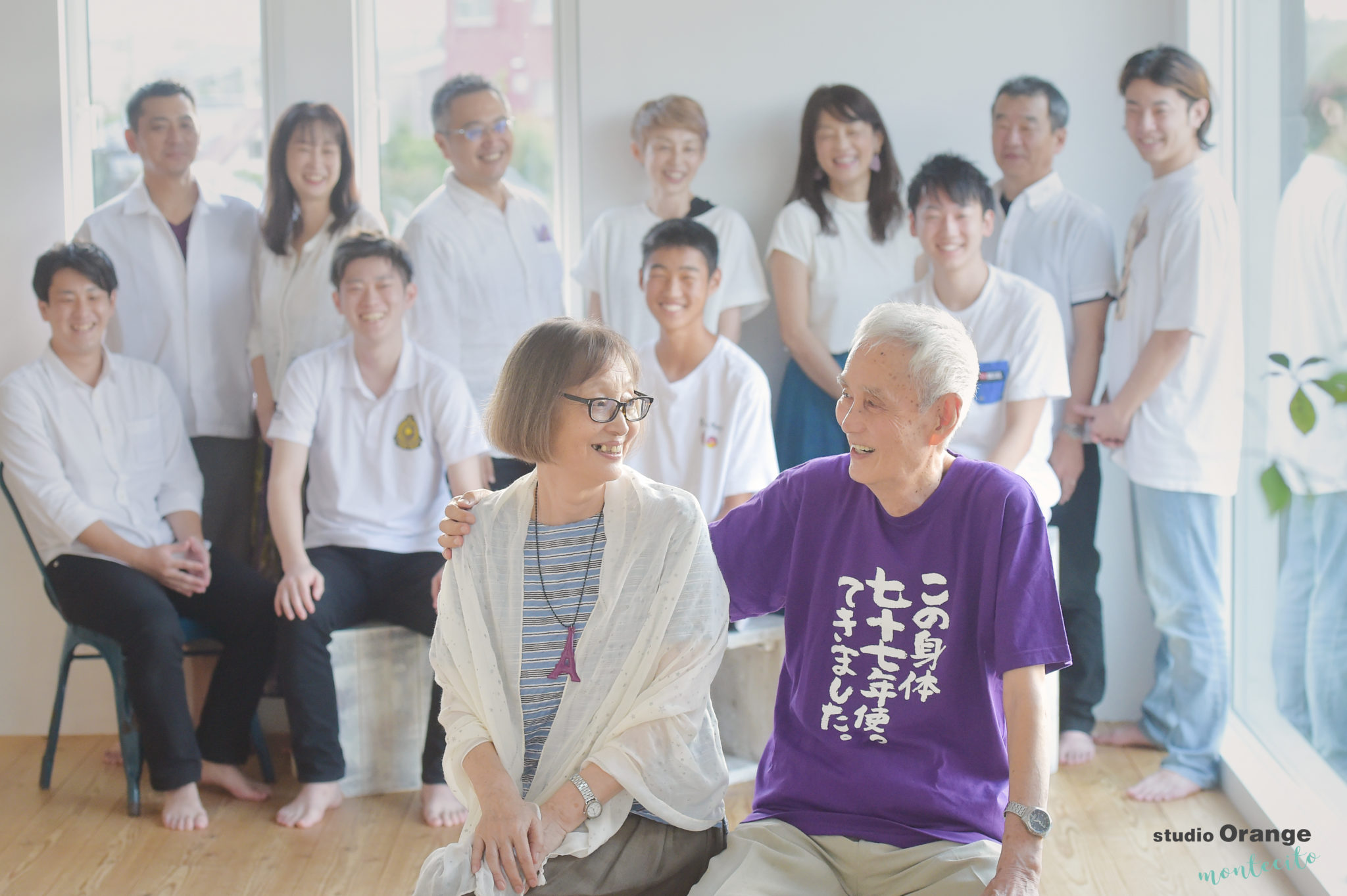 吹田市から喜寿のお祝いに家族写真