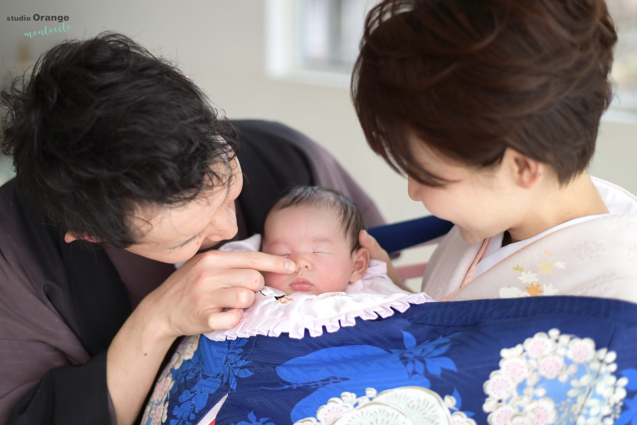 眠ってしまったお宮参り撮影