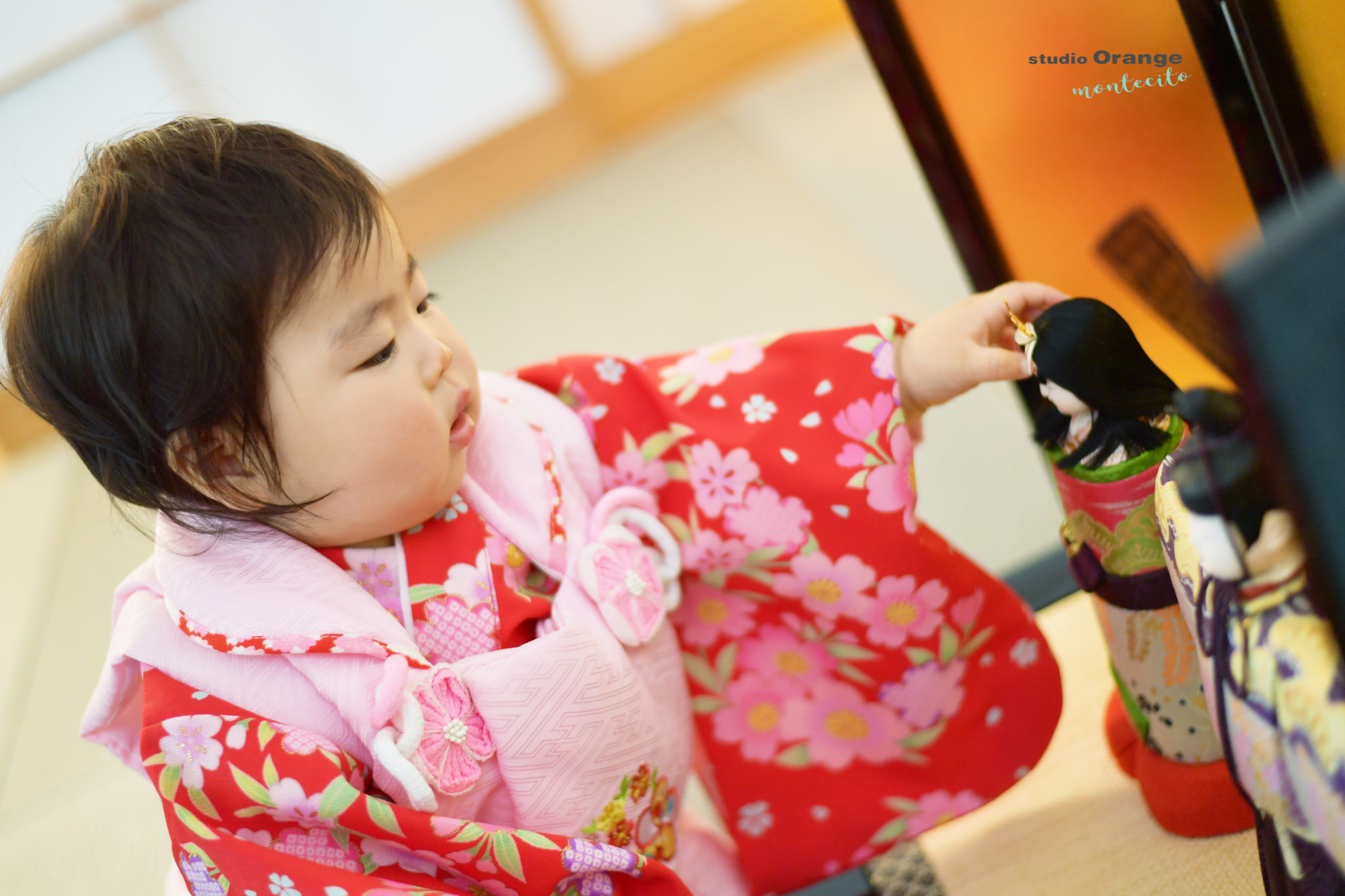 今日はひな祭り-１歳女の子の桃の節句のご撮影