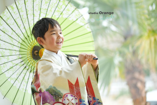 三つ子のご兄妹と一緒に弟君の七五三のご撮影