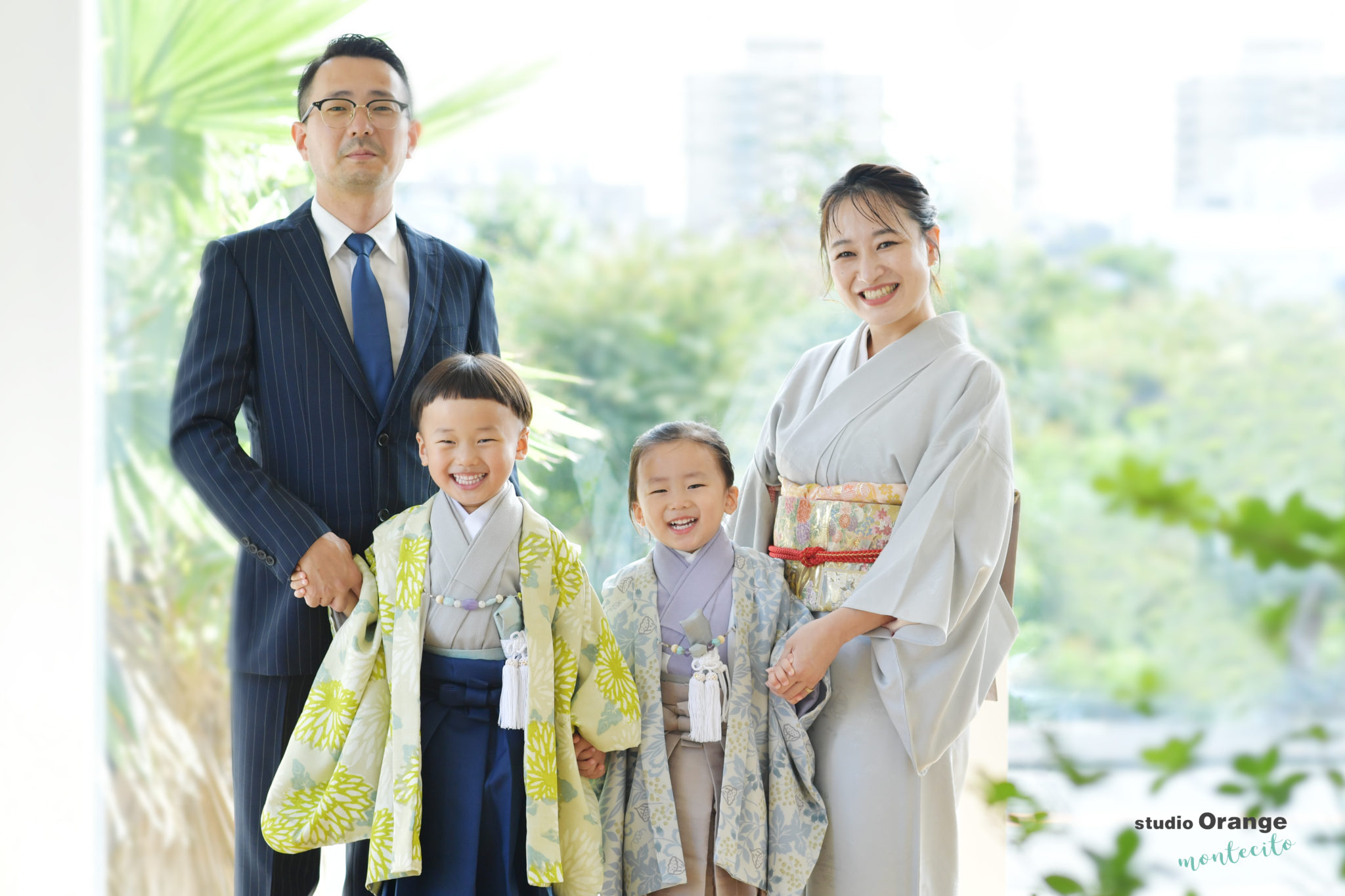 宝塚市から３歳と５歳男の子の七五三撮影