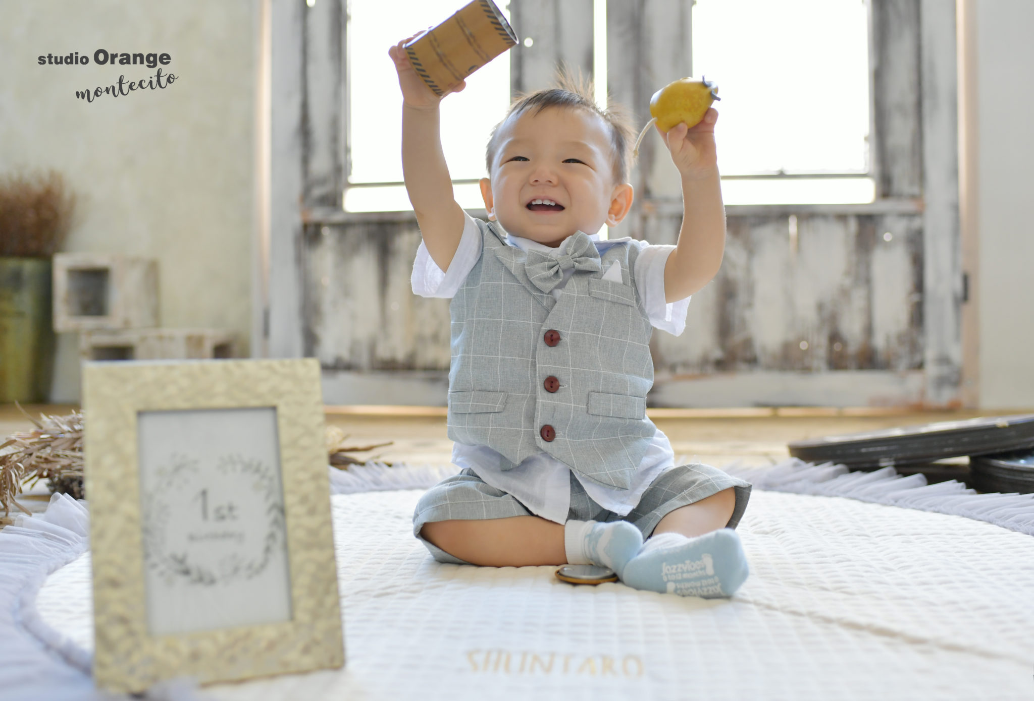 伊丹市より1歳男の子のバースデイ撮影