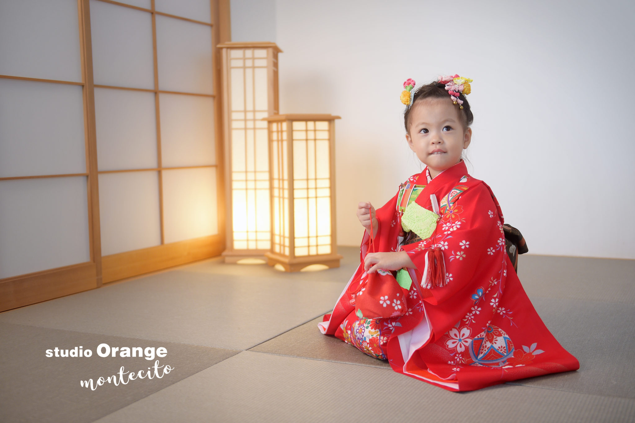 豊中市からお越しの３歳女の子とお参りの前に七五三撮影！