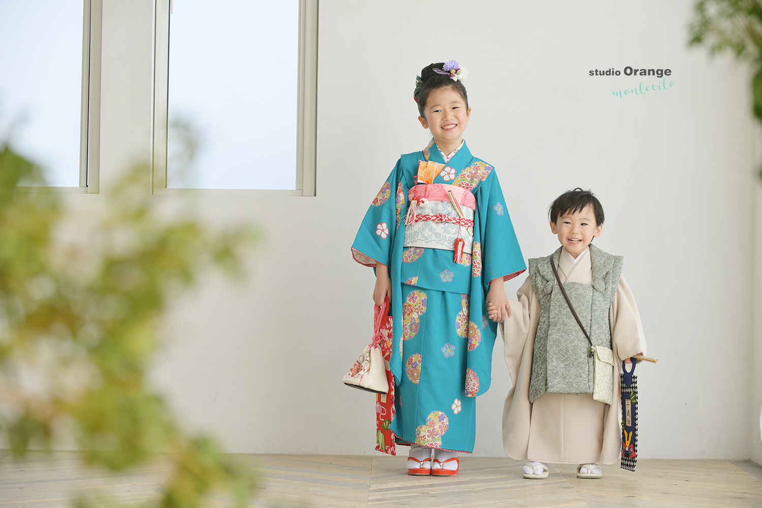 ３歳男の子と７歳女の子の七五三撮影