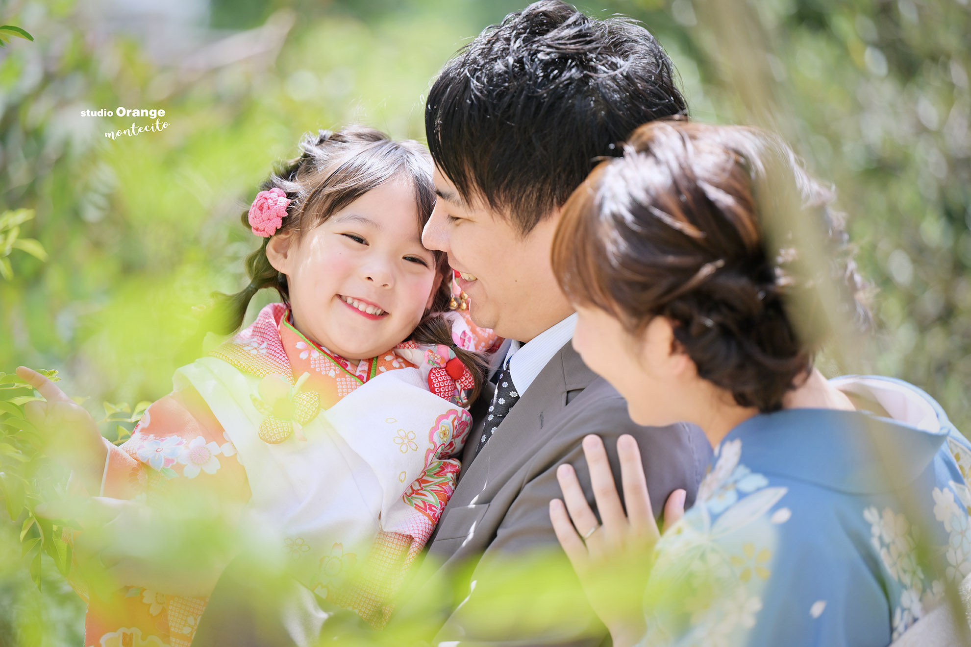 家族の愛情たっぷり。３歳女の子七五三前撮り撮影！