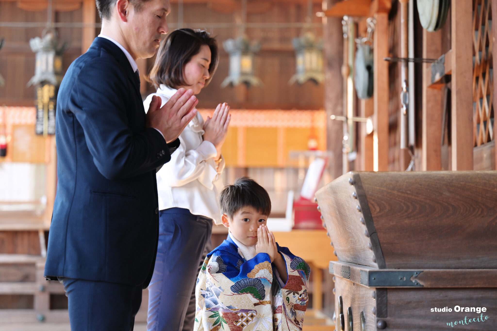 中山寺でご祈祷後に七五三出張撮影