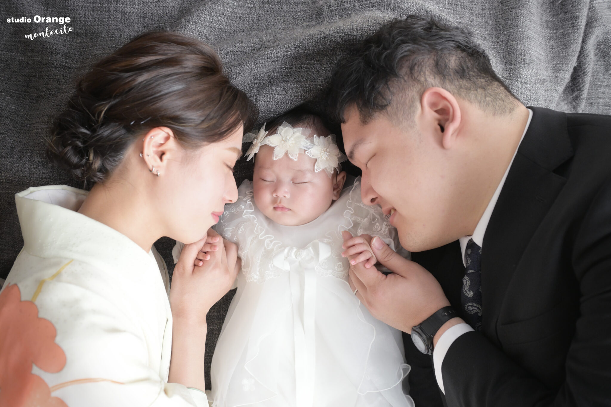 眠たい中頑張ったね！３ヶ月女の子のお宮参り撮影！