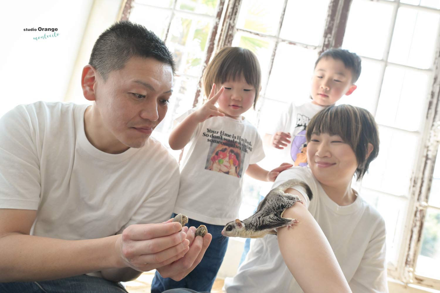 大切な家族の一員、ペットと一緒に撮影