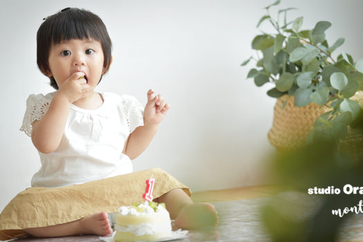 宝塚市　お誕生日撮影　スマッシュケーキ