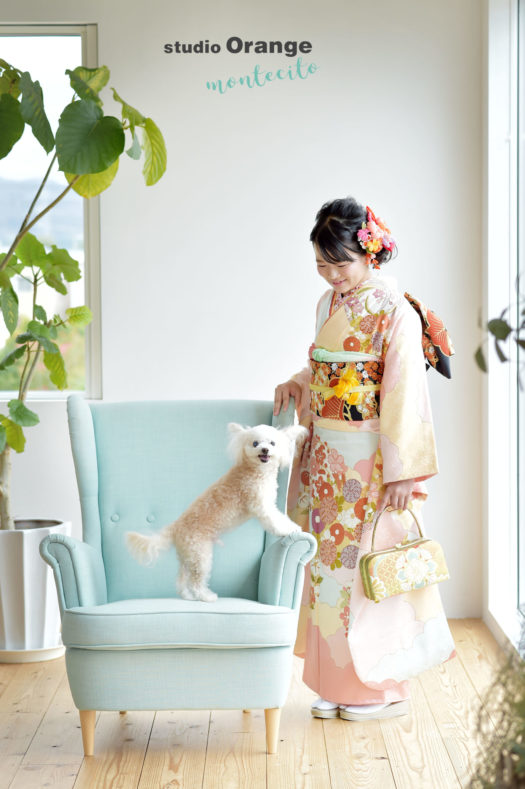 宝塚　犬と撮れる写真館　成人式　ペットフォト