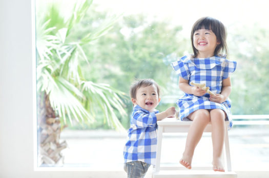 宝塚　お誕生日フォト　姉弟写真　リンクコーデ