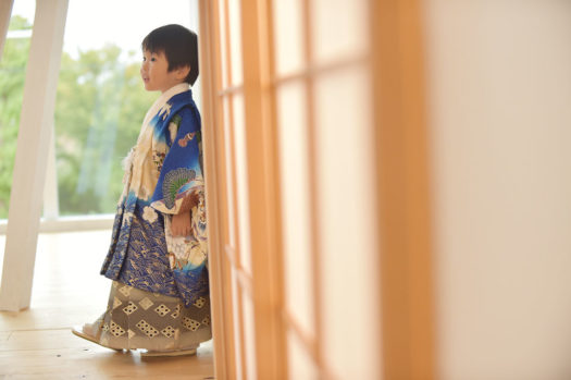 宝塚　七五三　青の着物