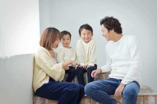 宝塚市　七五三　3歳　家族写真