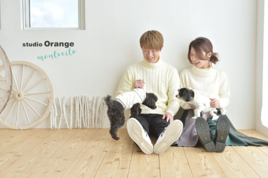 宝塚市　トイプードル　チワマル　犬と撮れる家族写真