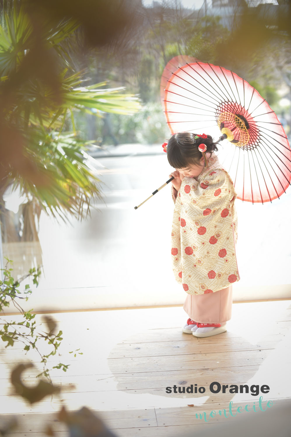 七五三　3才女の子　被布コート