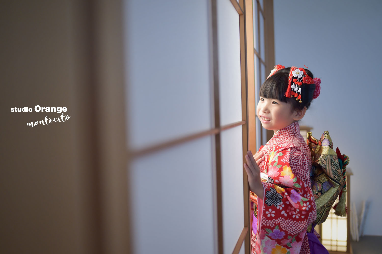 七五三日本髪　多田神社へお参り