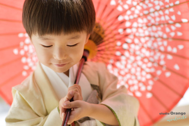 西宮市　七五三　双子　３歳男の子