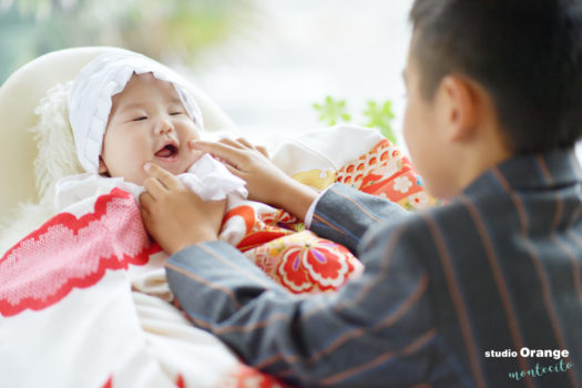 伊丹市　生後3ヶ月女の子　お宮参り撮影