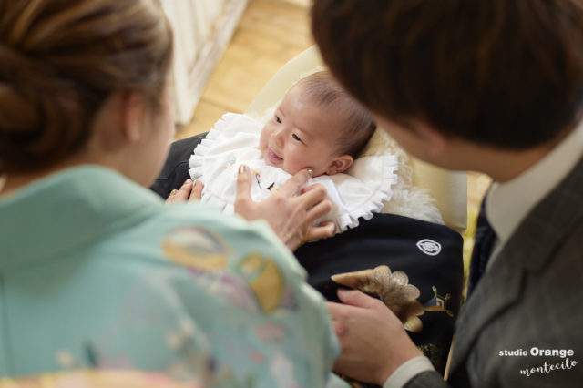 加古川市　生後３ヶ月　男の子　持込着物　お宮参り