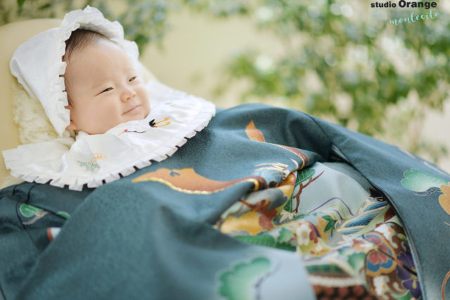 スタジオオレンジモンテシート　お宮参り　初着　和装　赤ちゃん