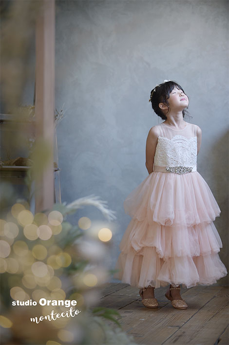 宝塚市　七五三　７歳女の子　洋装　ドレス
