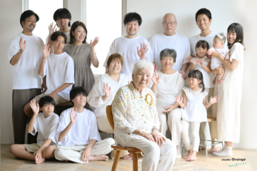 家族撮影　家族写真　米寿のお祝い