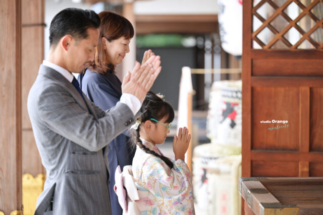 七五三　ロケーション撮影　伊和志津神社　７歳　女の子