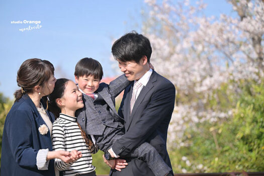 7歳男の子入学撮影