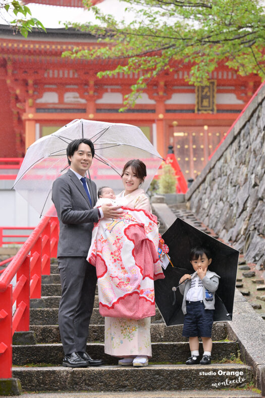 雨のお宮参り出張撮影