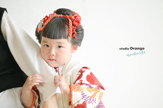 3歳女の子日本髪で七五三撮影