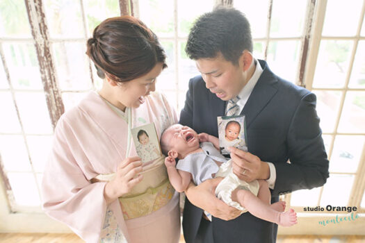 生後1ヶ月男の子お宮参り撮影