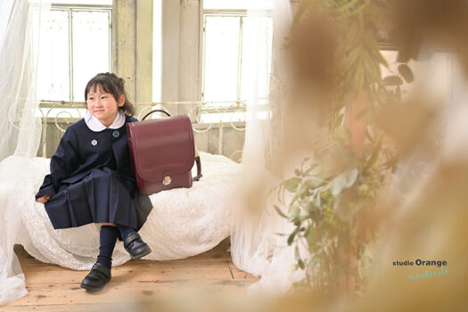 宝塚市7歳女の子入学記念撮影