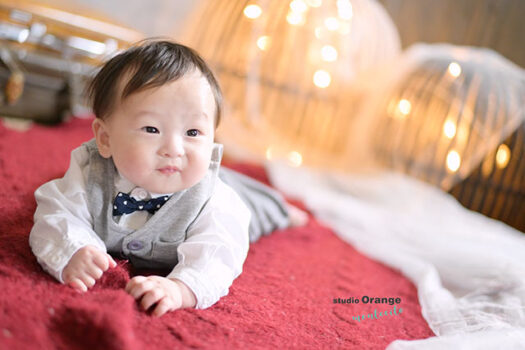 宝塚市生後6ヶ月男の子お誕生日撮影