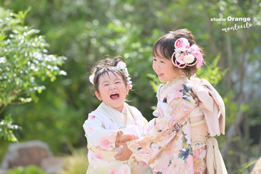 宝塚市3歳女の子7歳女の子姉妹七五三撮影