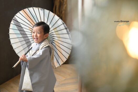 七五三　3歳男の子　宝塚市写真館