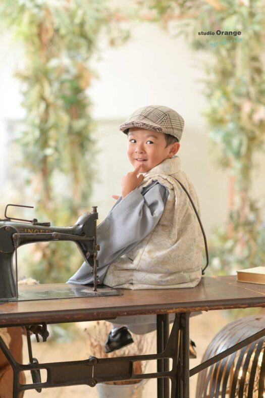 七五三　3歳男の子　宝塚市写真館