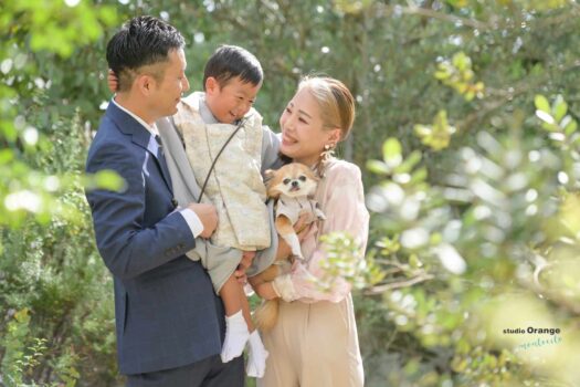 七五三　3歳男の子　宝塚市写真館