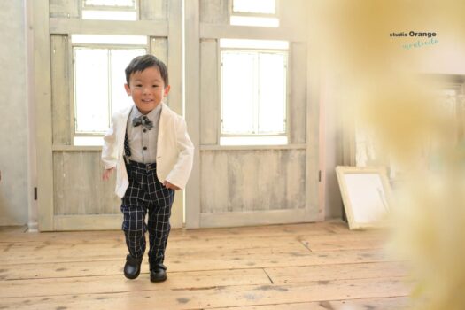 七五三　3歳男の子　宝塚市写真館