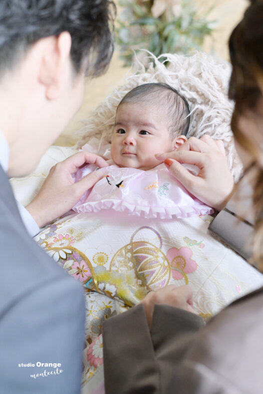 １ヶ月女の子お宮参り撮影