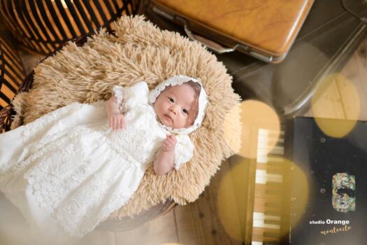 お宮参り撮影　ベビードレス　お宮参り女の子