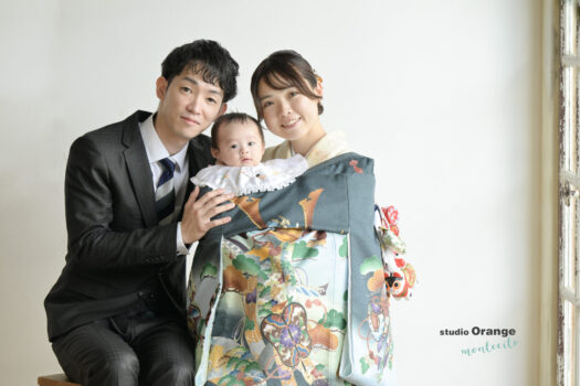 お宮参り撮影　お祝い着　産着