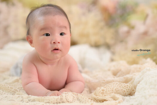 お宮参り撮影　はだかんぼう　宝塚市　写真館