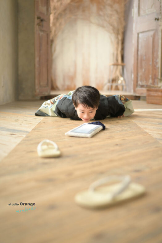 5歳男の子のスタジオ七五三撮影